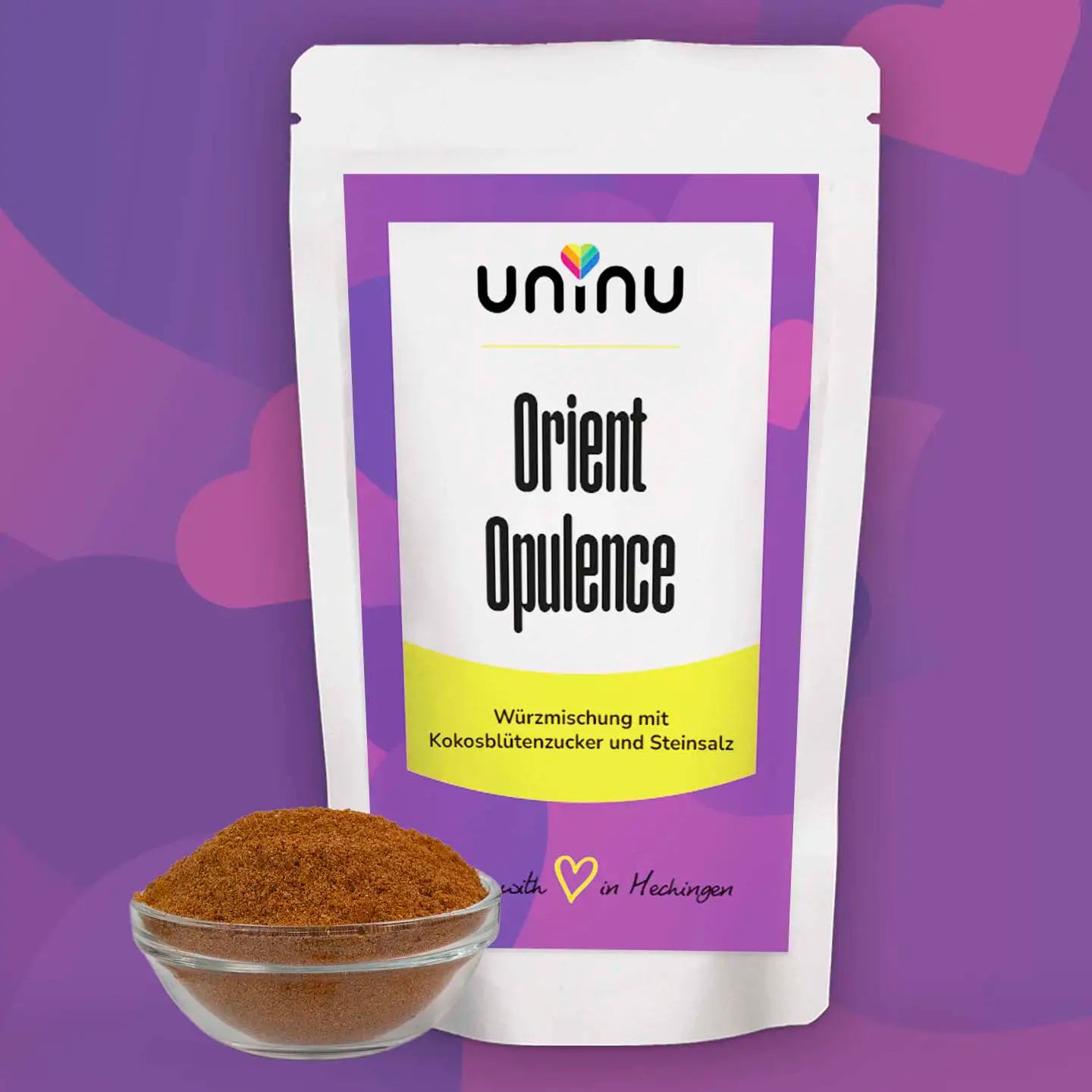 uninu - Orient Opulence - Gewuerzsalz: Wie ein Gewürzmarkt am Morgen: Mit Kardamom, Kreuzkümmel, Zimt, Muskat, Koriander & Kokosblütenzucker. Ideal für Brotaufstriche, Dressings, Ofengemüse u.v.m.