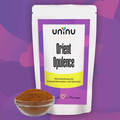 uninu - Orient Opulence - Gewuerzsalz: Wie ein Gewürzmarkt am Morgen: Mit Kardamom, Kreuzkümmel, Zimt, Muskat, Koriander & Kokosblütenzucker. Ideal für Brotaufstriche, Dressings, Ofengemüse u.v.m.