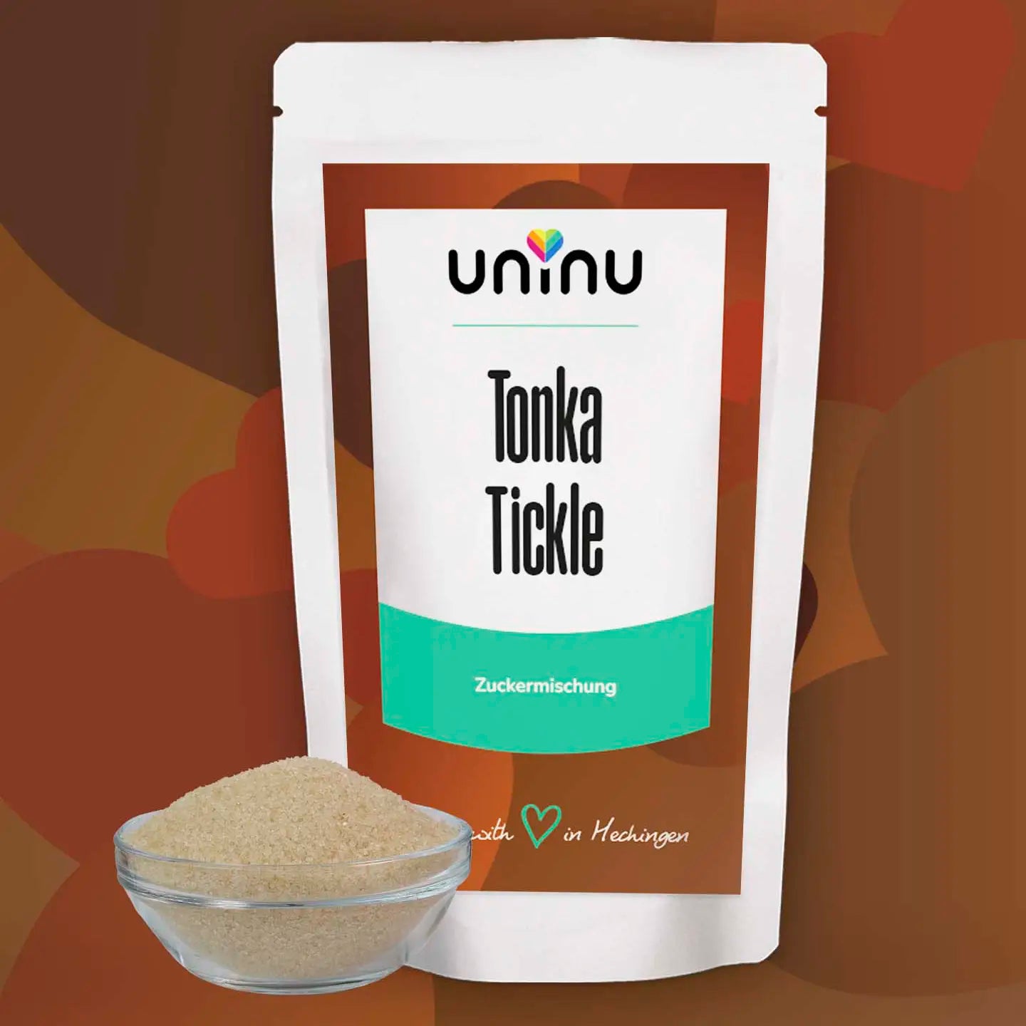 uninu - Tonka Tickle - Zuckermischung:
Tonkabohne küsst Süße: Mit feinen Vanille- und Karamellnoten - Ideal für deine Süßspeisen & Backwaren, sowie heißen & kalten Getränken.